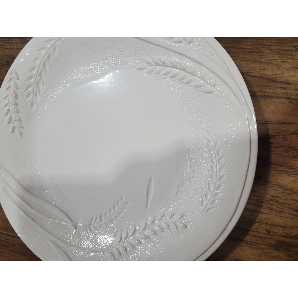 (4) PIER 1 Harvest Wheat Dinner Plates- Approximately 11